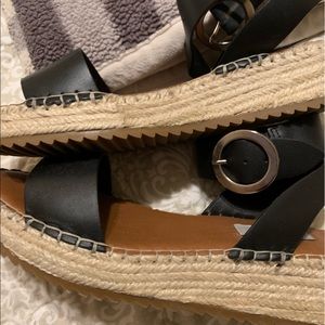 Black espadrilles shoes